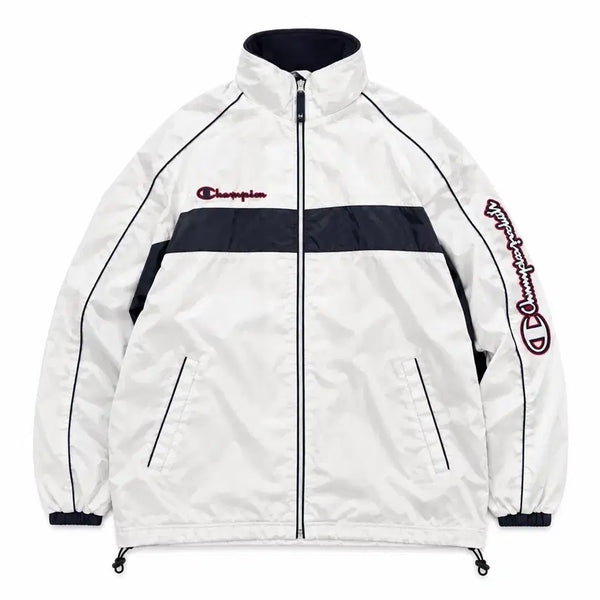 [BUNJANG] Champion Colorblock Windbreaker Jacket / 챔피온 바람막이 흰색 네이비 배색