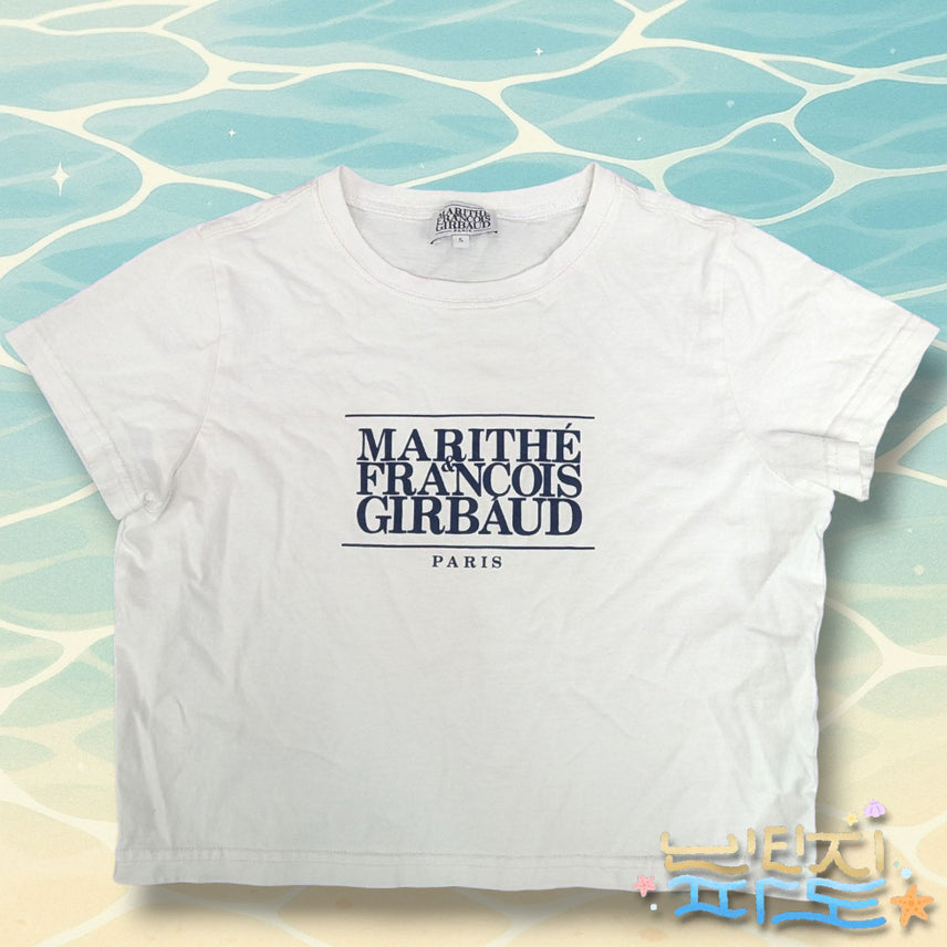 [BUNJANG] Marithe Francois Girbaud Classic Logo Cropped Short Sleeve T-Shirt Size S / S 마리떼 프랑소와 저버 클래식 로고 크롭 반팔