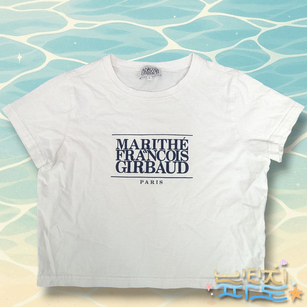 [BUNJANG] Marithe Francois Girbaud Classic Logo Cropped Short Sleeve T-Shirt Size S / S 마리떼 프랑소와 저버 클래식 로고 크롭 반팔