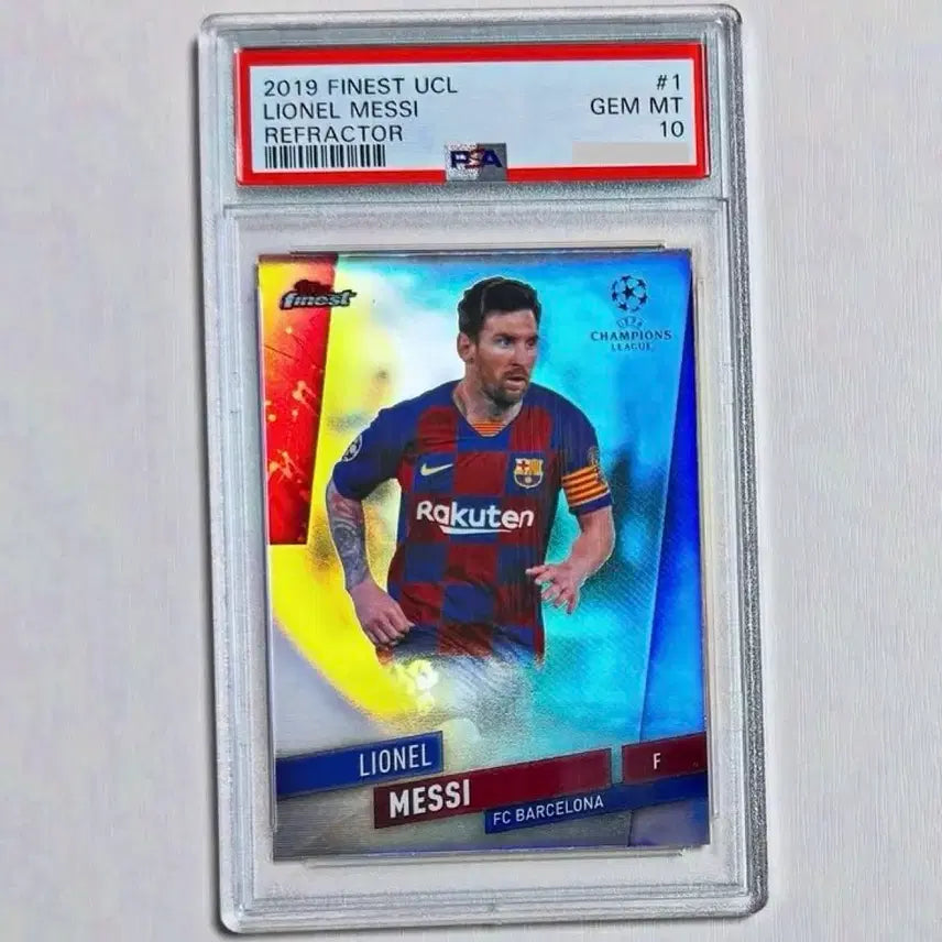 [BUNJANG] Topps Finest UCL Refractor Lionel Messi PSA 10 Graded Card / 탑스 파이니스트 UCL 리플렉터 메시 PSA10