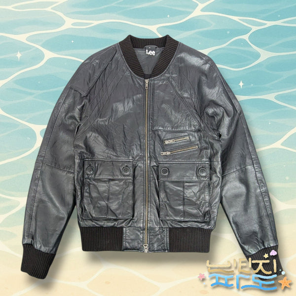 [BUNJANG] Lee Lambskin Blouson Leather Jacket / M,95 LEE 리 램스킨 블루종 가죽자켓