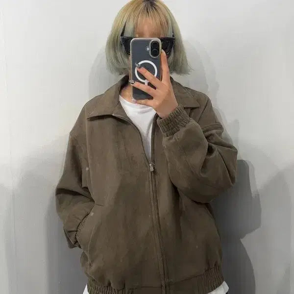 [BUNJANG] Standard Error Suede Blouson Jacket M / M 스탠다드에러 스웨이드 블루종 자켓