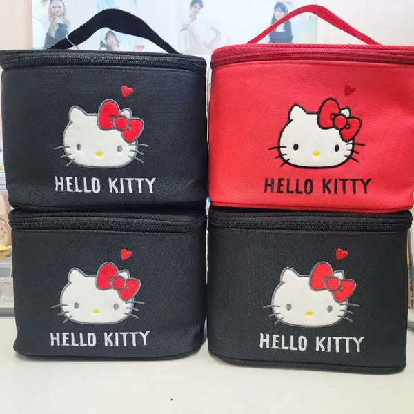[BUNJANG] Hello Kitty Pouch Set (2 Colors) / (새상품)헬로키티 파우치 2종 (레드/블랙)