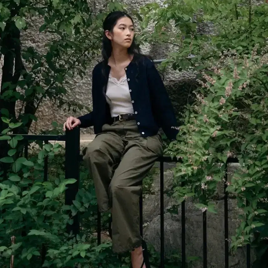 [BUNJANG] URBANIC Scasi Punching Cardigan Navy / 얼바닉 스카시 펀칭 가디건 네이비