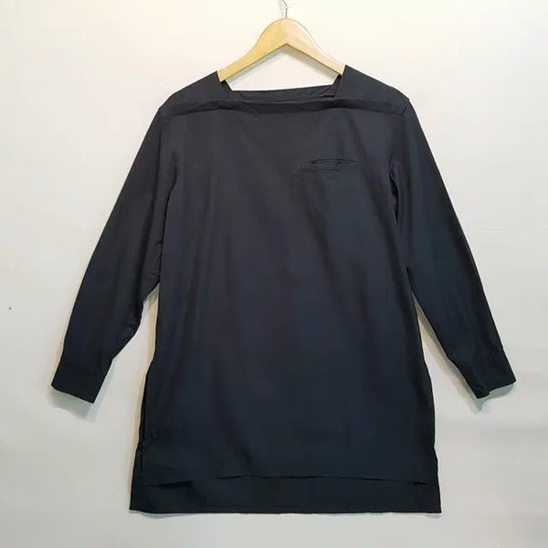 [BUNJANG] Human Woman Long Shirt Navy / HUMAN WOMAN 롱 셔츠 네이비