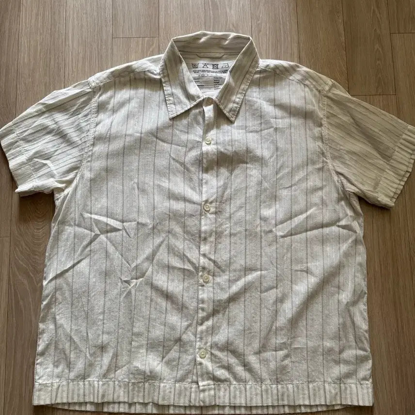 [BUNJANG] MFPEN Holiday Shirt Light Brown Stripe / mfpen 반팔셔츠