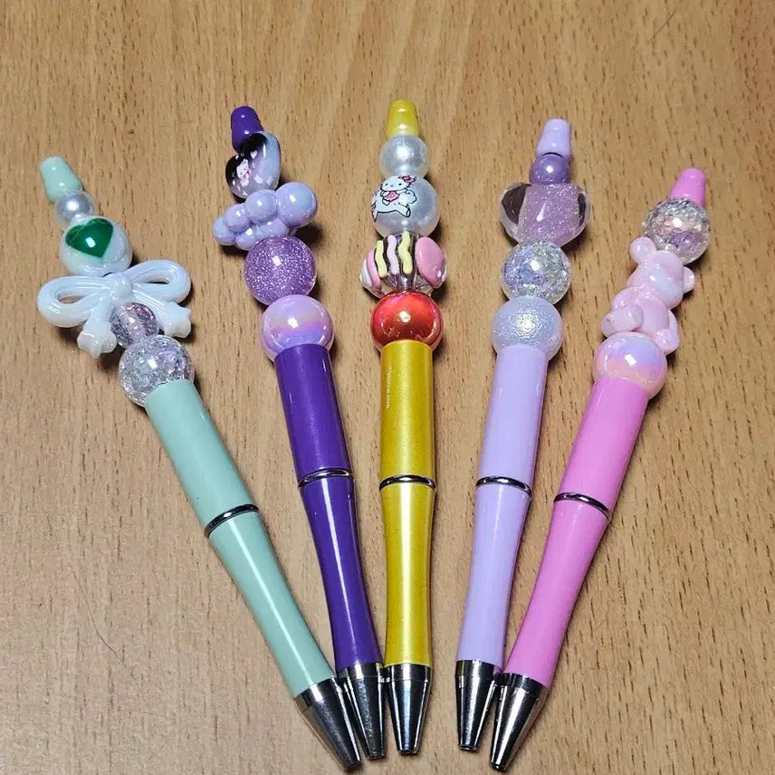 [BUNJANG] Handmade Beaded Ballpoint Pen Set / 비즈공예볼펜