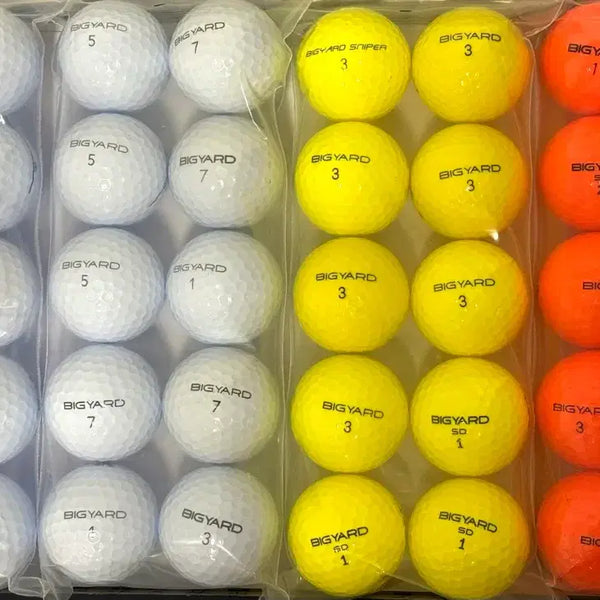 [BUNJANG] Big Yard 2-Piece Golf Balls (White/Yellow/Orange) / 빅야드 2피스 로스트볼