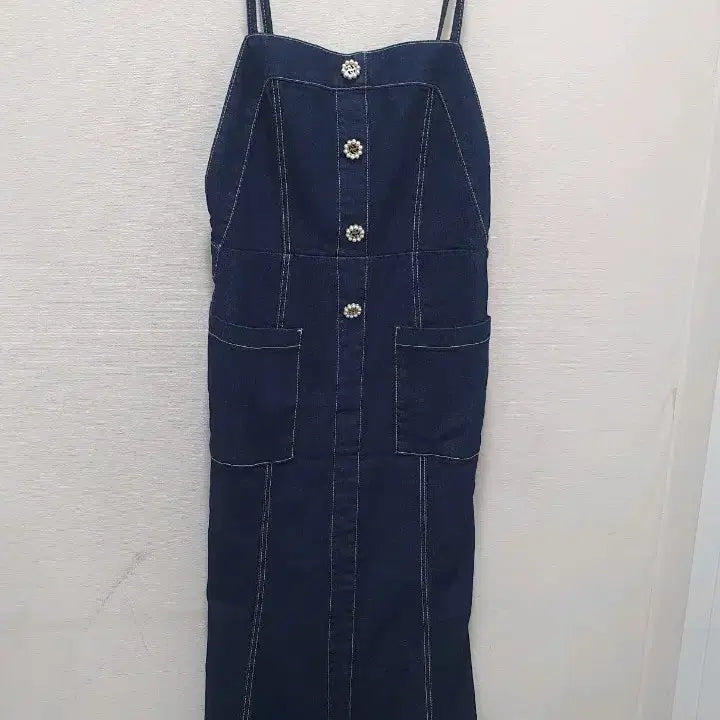 [BUNJANG] Egoist Blue Denim Overalls Dress / 에고이스트 청데님멜빵 원피스