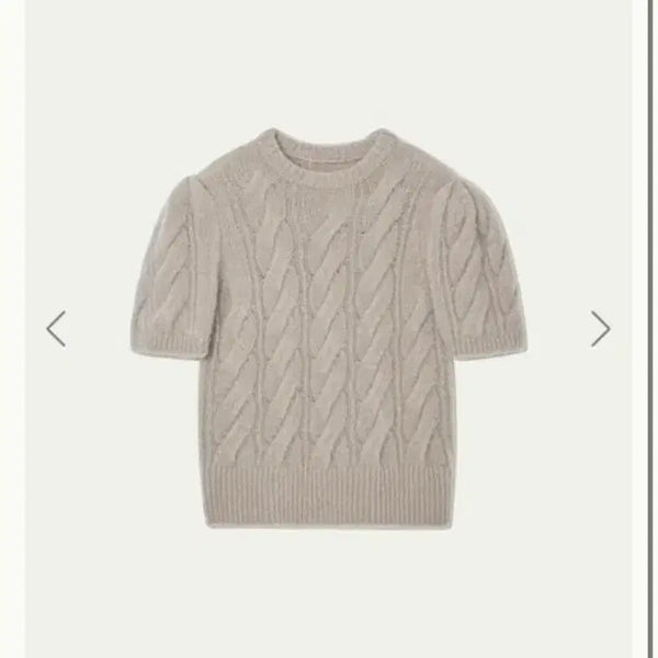 [BUNJANG] Kinder Salmon Lilly Half Knit Light Gray / 킨더살몬 릴리 하프니트 Lilly half knit