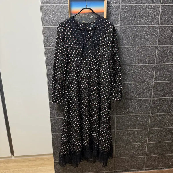[BUNJANG] Thursday Island Pattern Long Sleeve Dress / Thursday Island 패턴 롱 긴팔 원피스 S