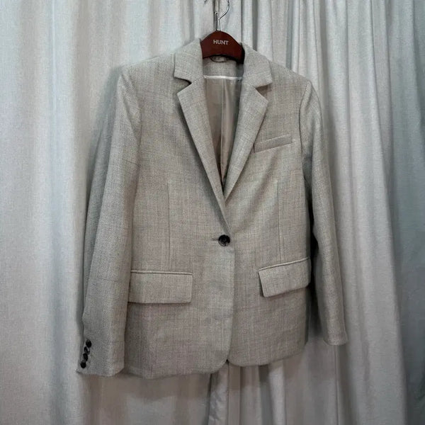 [BUNJANG] COS Mantecco Wool Blazer Beige Women's Jacket / COS 코스 만테코 울 블레이저 베이지 여성 자켓