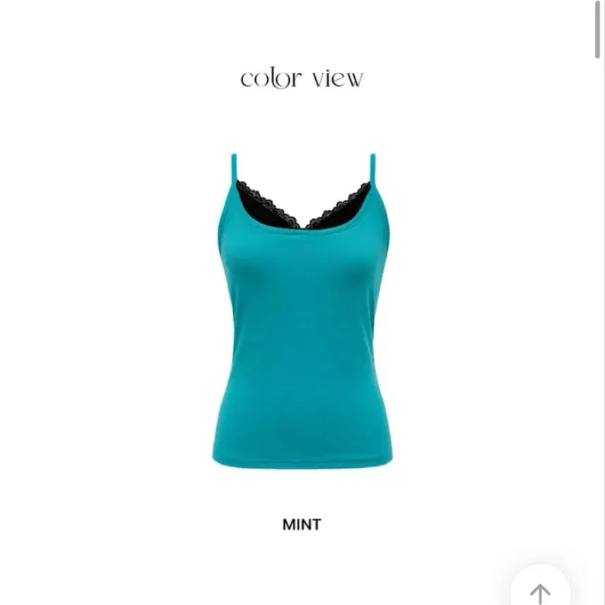 [BUNJANG] Ablley Mint Lace Camisole / 에이블리 민트 레이스 나시