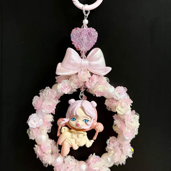 [BUNJANG] Handmade Squishy Flower Charm Keychain / 수제 말랑이꽃키링 판매