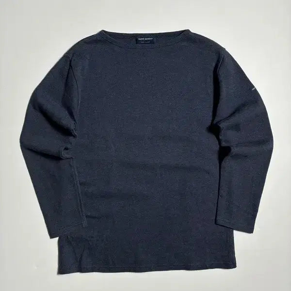 [BUNJANG] Saint James Signature Logo Patch Cotton Long Sleeve Top / 세인트제임스 시그니처 로고 패치 코튼 롱 슬리브 ON1037