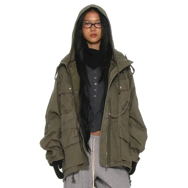 [BUNJANG] Partimento Women Washed M65 Field Jacket Khaki / 파르티멘토 우먼 워시드 M65 필드자켓 카키