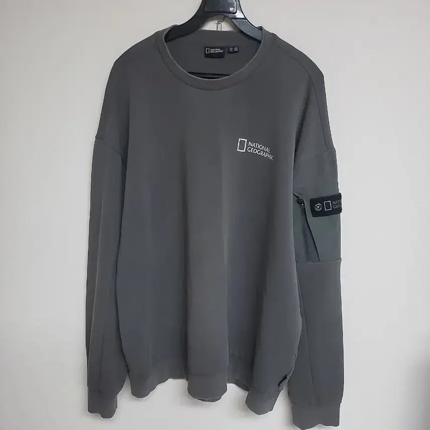 [BUNJANG] National Geographic Men's Sweatshirt Grey Size 110 / 내셔널지오 그래픽 맨투맨( 남110)
