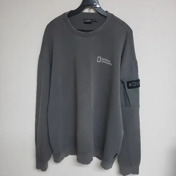 [BUNJANG] National Geographic Men's Sweatshirt Grey Size 110 / 내셔널지오 그래픽 맨투맨( 남110)