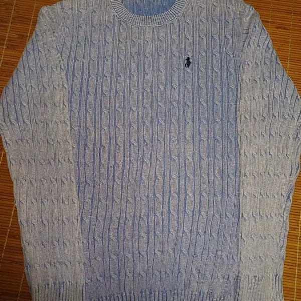 [BUNJANG] Polo Ralph Lauren Cable Knit Sweater M / 폴로 랄프로렌 케이블 꽈배기 니트 m