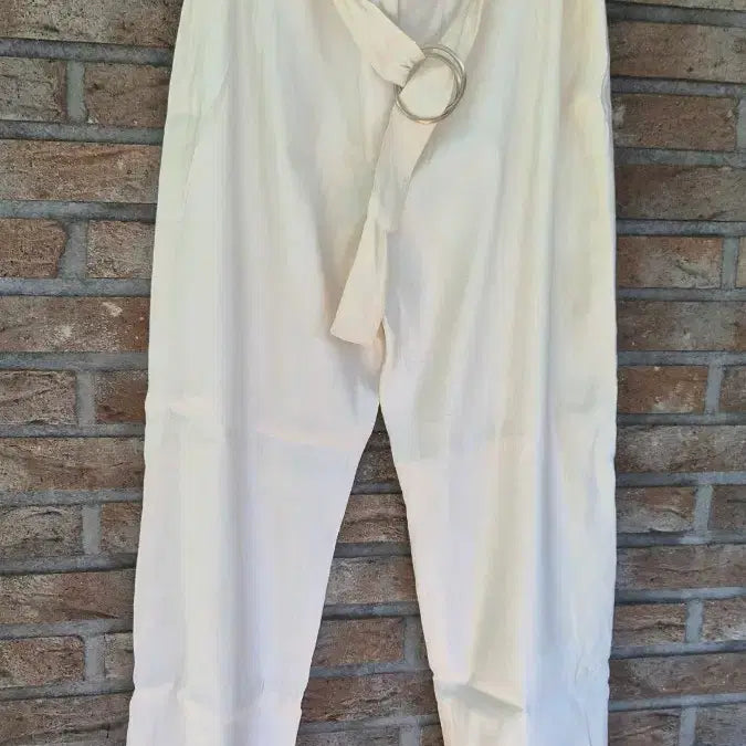 [BUNJANG] SJSJ Wide Pants Ivory Belt Detail / SJSJ 더한섬닷컴  와이드 팬츠 64-94