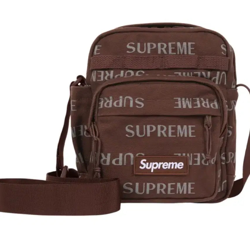 [BUNJANG] Supreme Brown Logo Pattern Crossbody Bag / 슈프림 크로스백