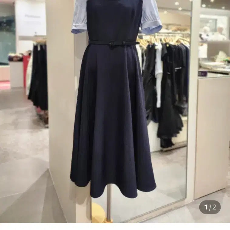 [BUNJANG] Roem Woven Matching Dress / 로엠 우븐매칭 원피스