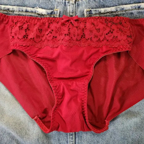 [BUNJANG] Red Flower Women's Panties (Used) / (중고) 레드 플라워 여성팬티 속옷