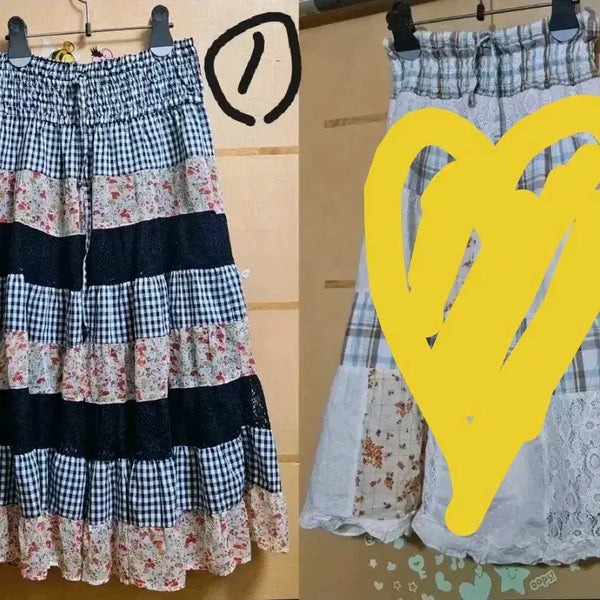 [BUNJANG] Vintage Patch Skirt / 빈티지 패치스커트 판매 코코모리 미야 카모메산장 하나모토 카라하나 코야 크루