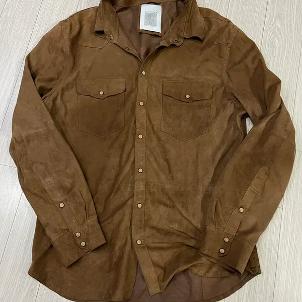 [BUNJANG] Eleventy Suede Shirt Brown / 일레븐티 스웨이드 셔츠 브라운