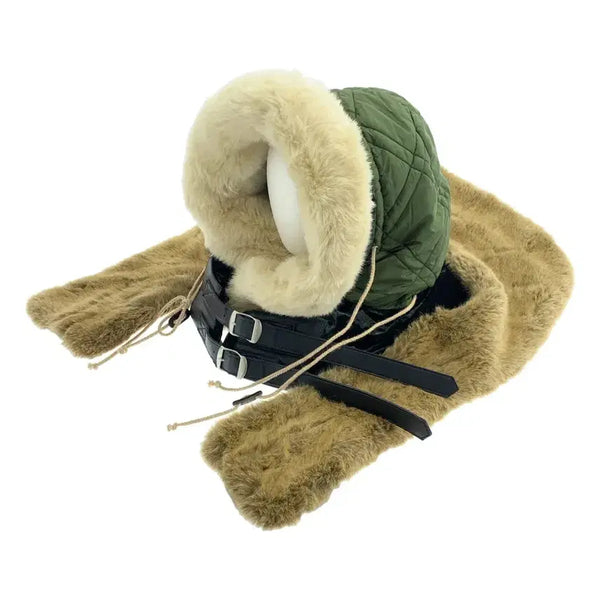 [BUNJANG] Junya Watanabe Mixed Material Hooded Scarf / 준야와타나베 밀리터리 후드 머플러
