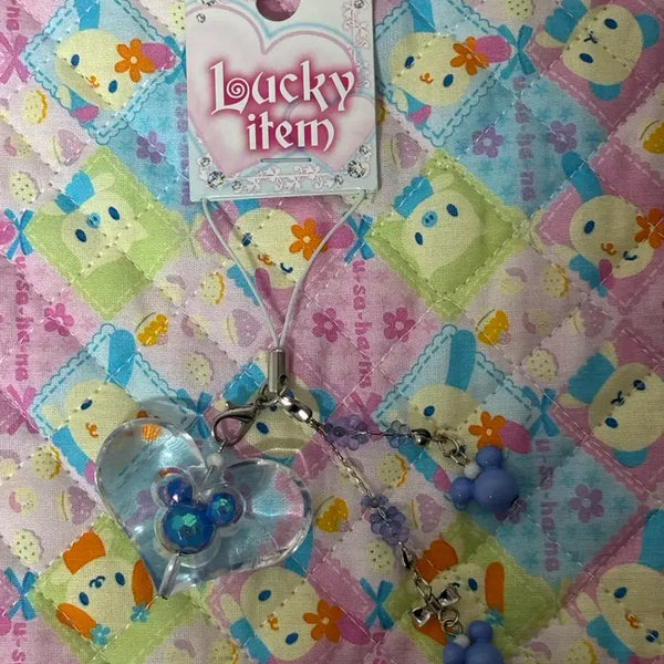 [BUNJANG] Mickey Mouse Heart Charm Keychain / 미키마우스키링(새상품)