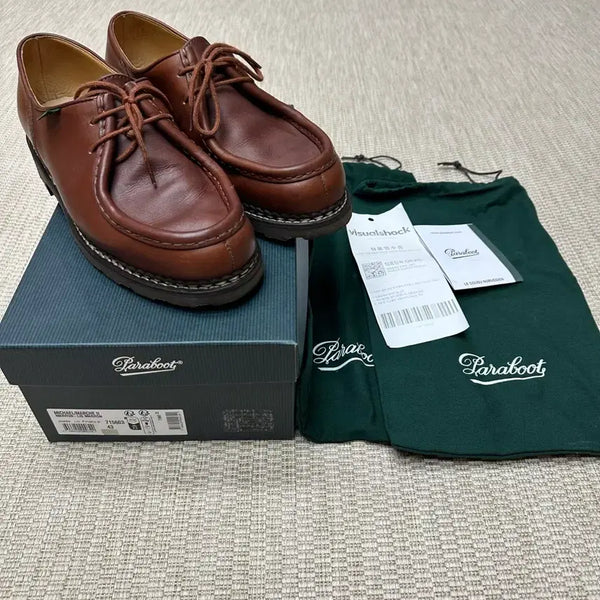 [BUNJANG] Paraboot Michael Marron Leather Shoes (Size 43) / 파라부트 미카엘 마룬 43