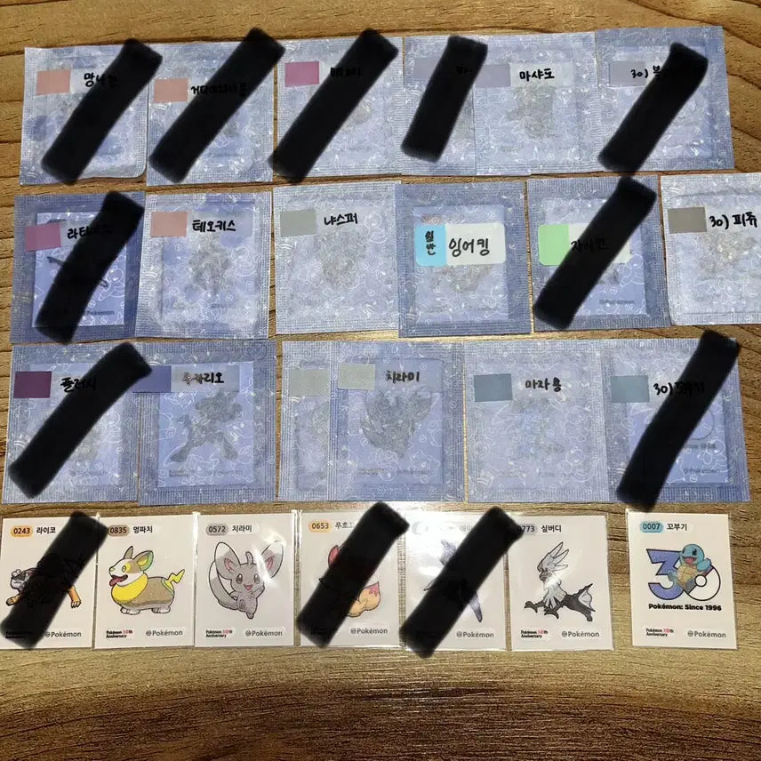 [BUNJANG] Pokemon 30th Anniversary Sticker Set / 포켓몬스터 30주년 띠부씰 교환