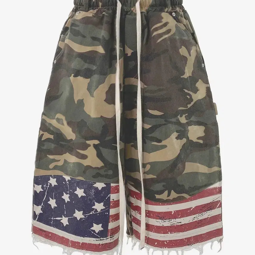 [BUNJANG] WOOZ COIN American Bermuda Shorts (Camo) / 워즈 코인 아메리칸 버뮤다 쇼츠 (CAMO)