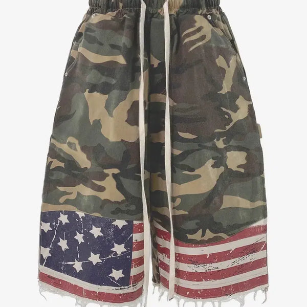 [BUNJANG] WOOZ COIN American Bermuda Shorts (Camo) / 워즈 코인 아메리칸 버뮤다 쇼츠 (CAMO)