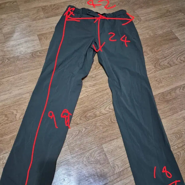 [BUNJANG] BON Standard Khaki Grey Spandex Banding Pants (Size 32) / [본(BON)] 스탠다드 카키 그레이 스판 밴딩 팬츠 (32사이즈)