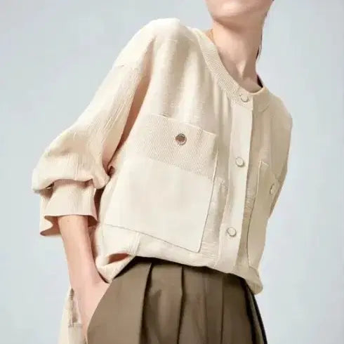 [BUNJANG] System 2021 Seersucker Oversized Knit Jacket / 2021.시스템)니트블록 시어서커 오버핏 자켓
