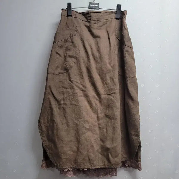 [BUNJANG] MA Lace Panel Layered Skirt / 77)마 레이스배색 겹스커트
