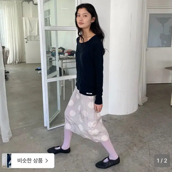 [BUNJANG] Ayu Seoul Dot Banding Skirt / 아유 서울 도트 밴딩 스커트 (한번 착용)