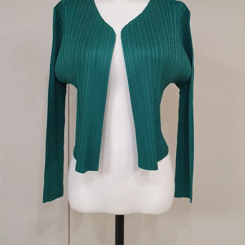[BUNJANG] Pleated Cardigan Green / 플리츠 가디건 그린