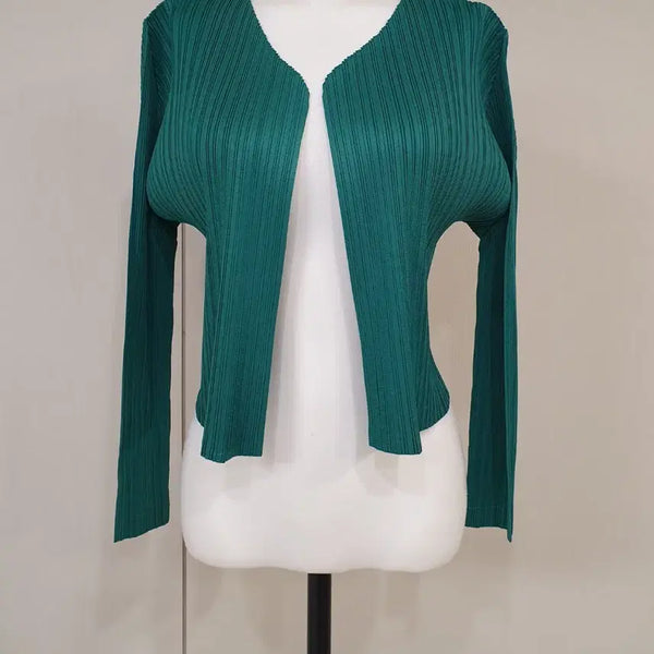 [BUNJANG] Pleated Cardigan Green / 플리츠 가디건 그린