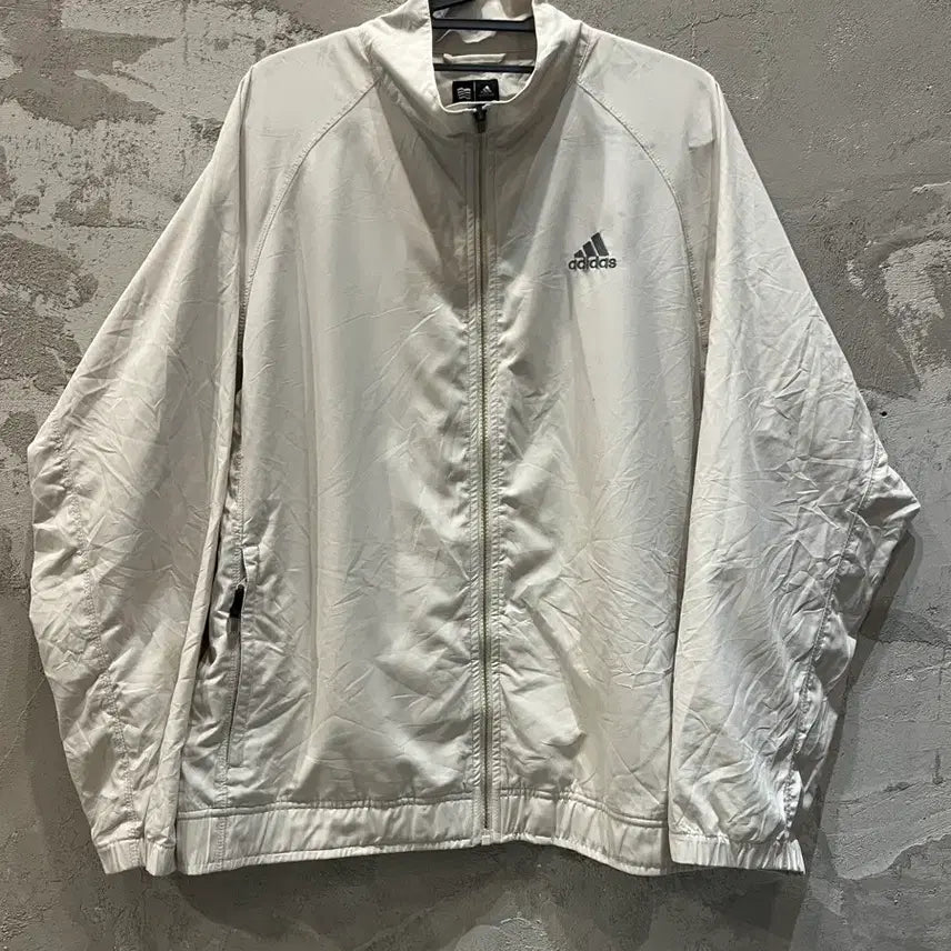 [BUNJANG] Adidas Windbreaker Jacket Ivory Size L / (L) 아디다스 바람막이 아이보리