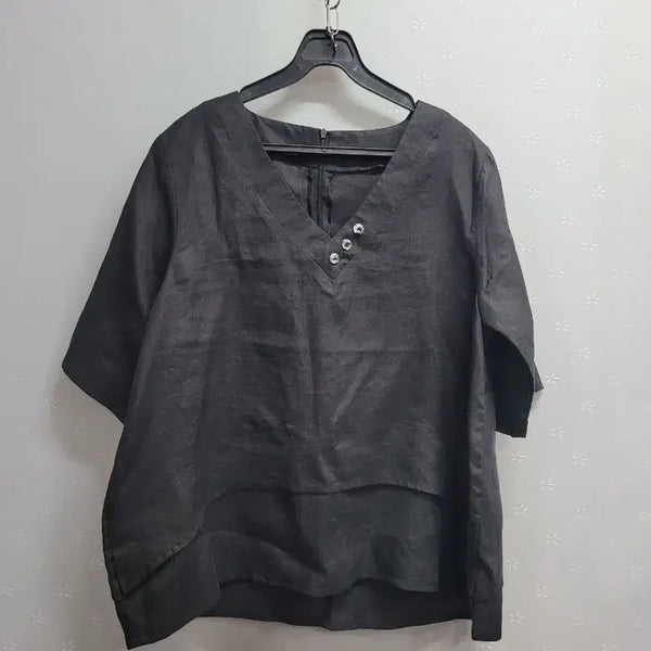 [BUNJANG] V-Neck Marble Blouse / 77)브이넥 마블라우스
