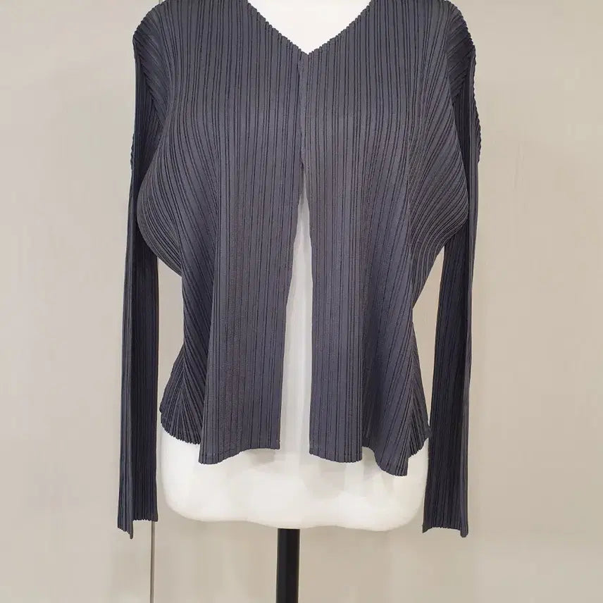 [BUNJANG] Pleated Cardigan Grey / 플리츠 가디건 그레이