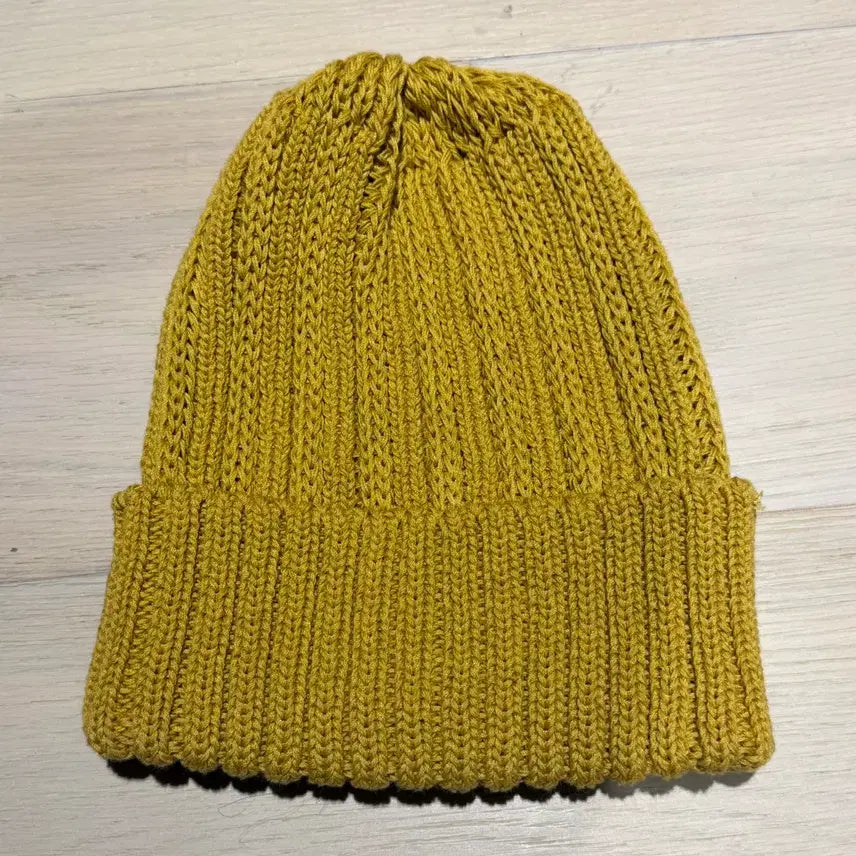 [BUNJANG] CA4LA Mustard Cable Knit Beanie / CA4LA 카시라 머스타드 케이블 니트 비니