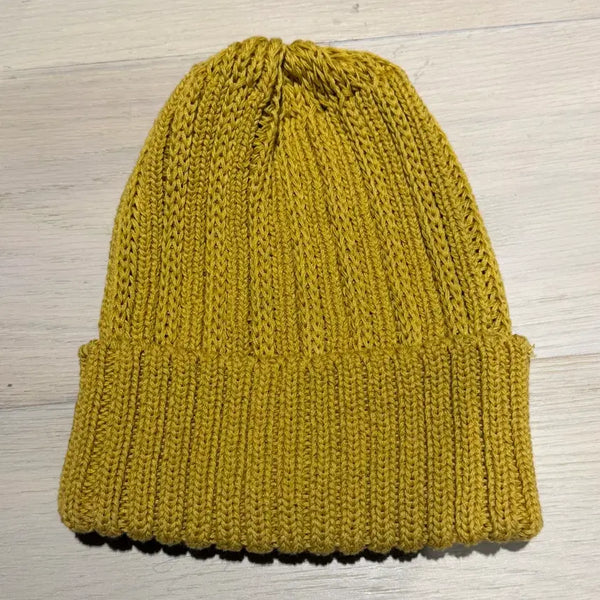 [BUNJANG] CA4LA Mustard Cable Knit Beanie / CA4LA 카시라 머스타드 케이블 니트 비니