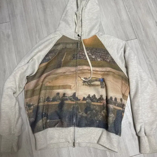 [BUNJANG] After Pray 23SS Graphic Hooded Zip-Up Jacket / 애프터프레이 후드집업