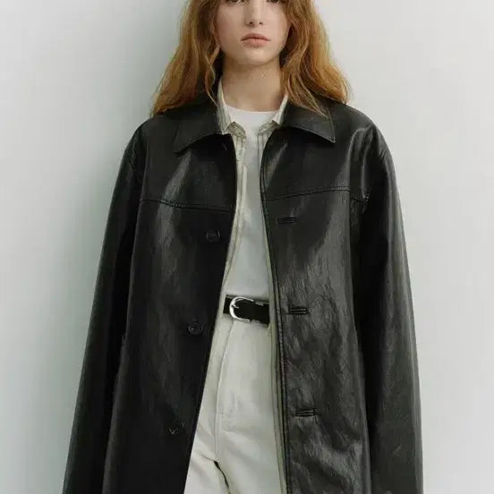 [BUNJANG] Dunst Leather Half Jacket Black S / 던스트 레더 하프 자켓 블랙 S