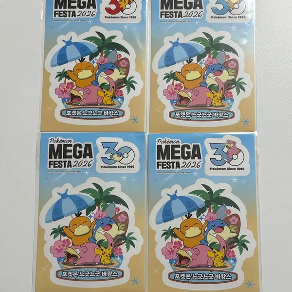 [BUNJANG] Pokemon Mega Festa 2026 Sticker Set (4 pcs) / 포켓몬 메가 페스타 2026 스티커 4개 세트