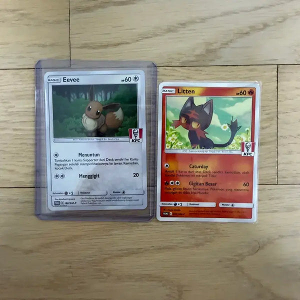 [BUNJANG] North American Pokemon Card KFC Eevee & Litten / 택포3.5) 북미 포켓몬카드 kfc 이브이, 냐오불 판매합니다